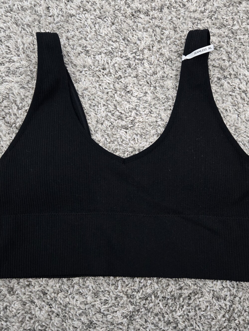Black Aeropostale Seriously Soft Ribbed Seamless Bra
